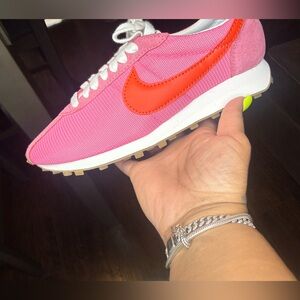 Nike Women's Pink Runner with Orange Swoosh